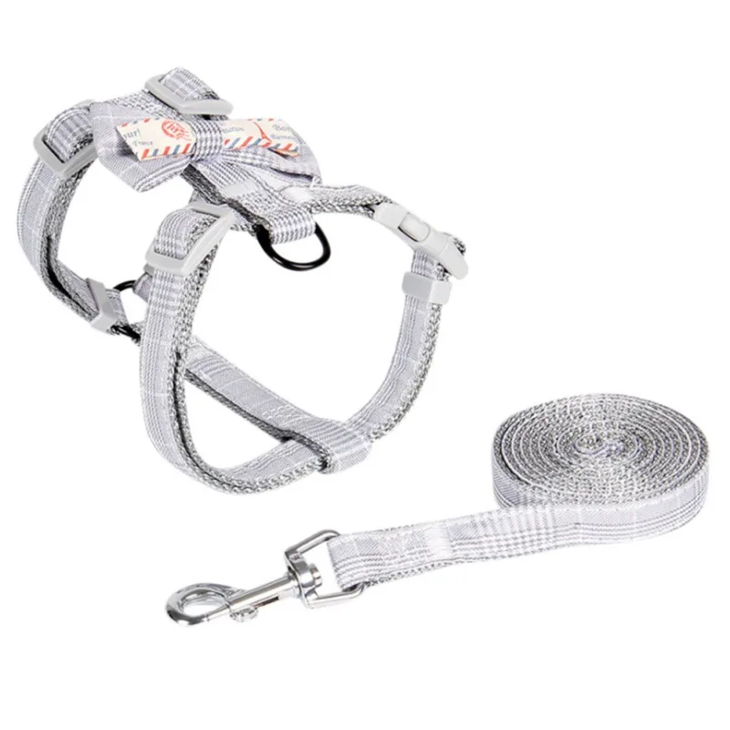 

Pet Cat Traction Rope Anti-strike Cat Walking Cat Rope Cat Chain Dark Gray M Size