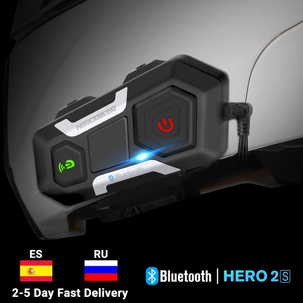 HEROBIKER Motorcycle Helmet Intercom Waterproof Wireless Bluetooth Headset Interphone For 4 Rides 1200M | Автомобили и мотоциклы