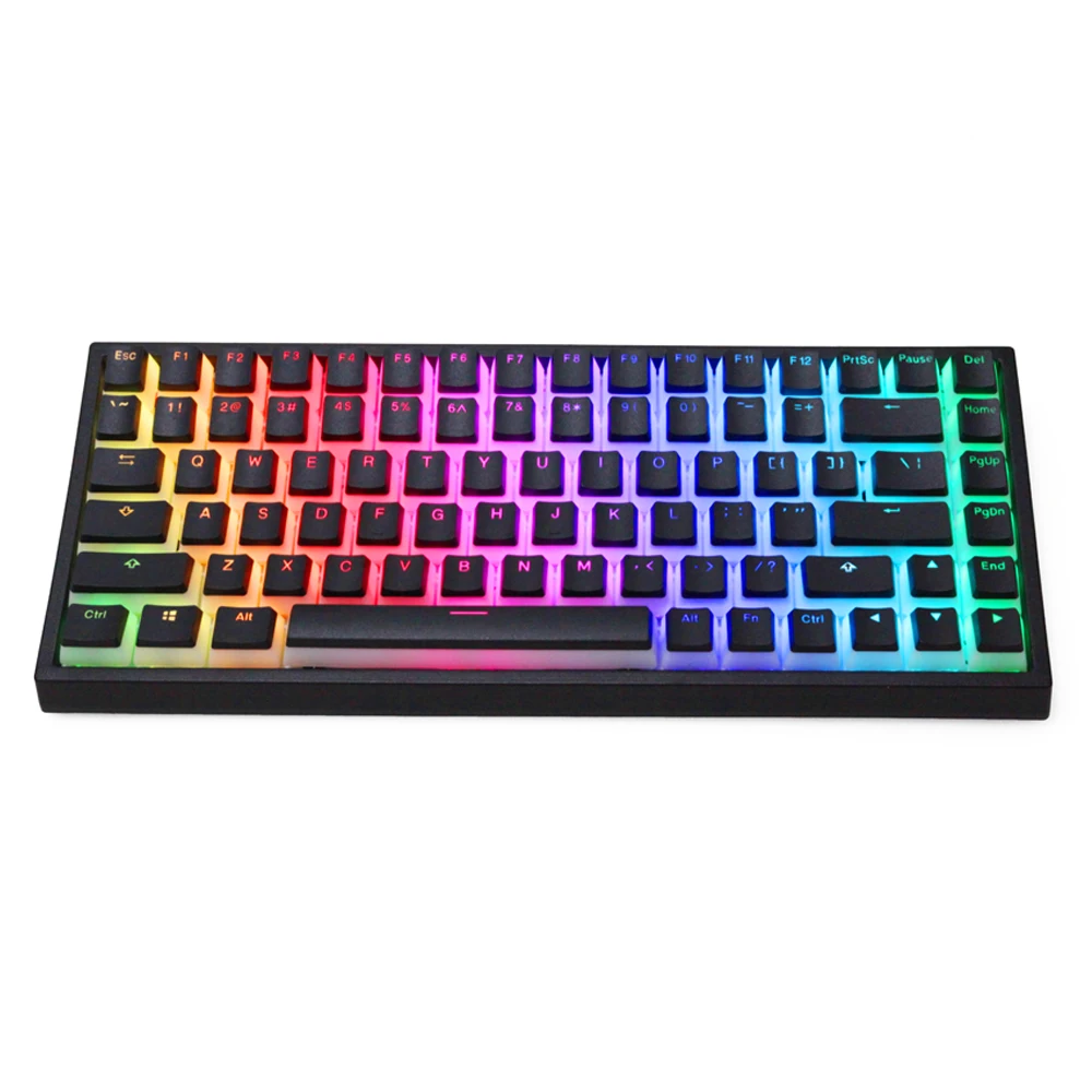 Pudim v2 Pbt Doubleshot Keycap Oem Retroiluminado para Teclado Mecânico Branco Preto G60 Poker 87 Tkl 104 108 Ansi Xd64 Xd68