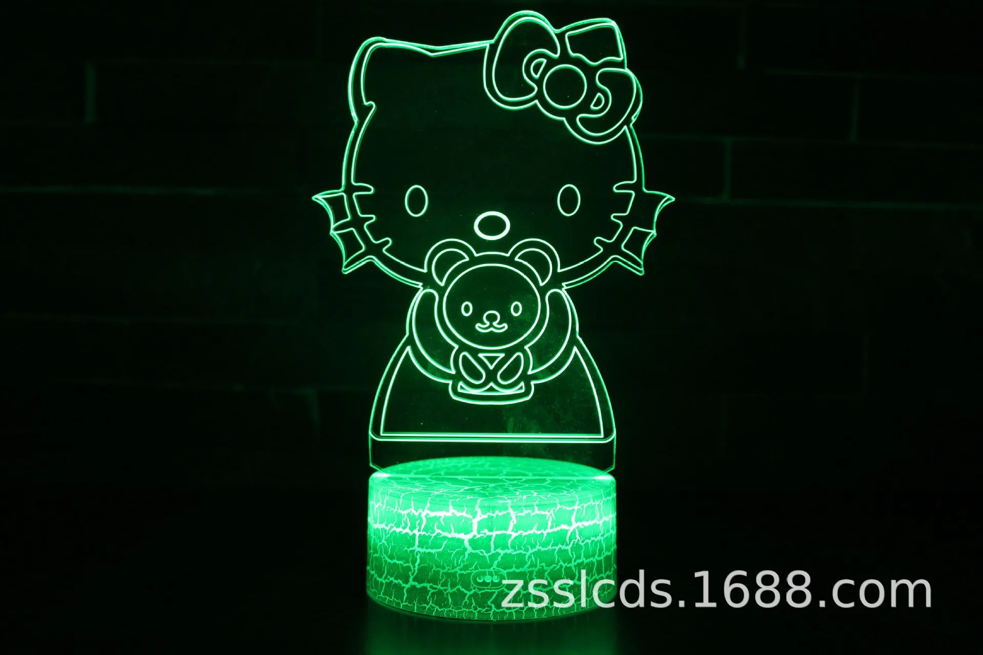 Поставщик электроэнергии горячие продажи hello kitty серии 3D ночник USB Plug Красочные прикроватные настольные лампы Креативный KT-C