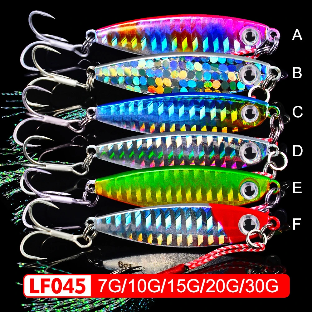 Fargiant Fishing Lure Metal Jig Light Shad Lure Bait Wobbler Spinners Spoon Bait Squid Octopus Winter Sea Ice Fishing Minnow