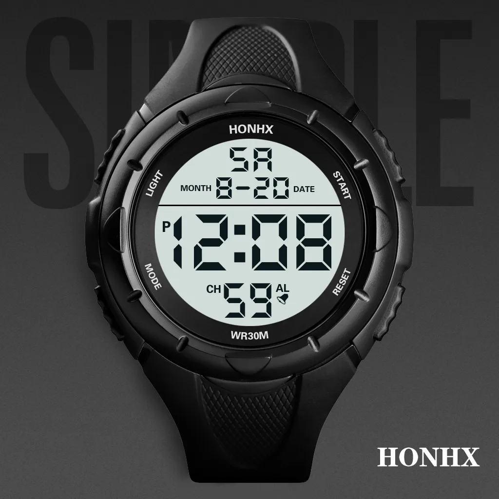 Мужские часы Reloj hombre honhx роскошный мужской цифровой светодиодный часы с датой спортивные мужские уличные электронные часы Montre homme Zegarek męski@ 12