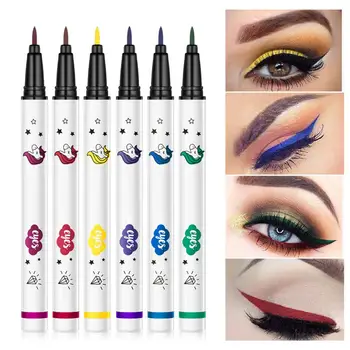 

6 Colors Colorful Matte Liquid Eyeliner Pen Great Versatility Liquid Eyeliner Waterproof Smudgeproof Long Lasting Eyeliner