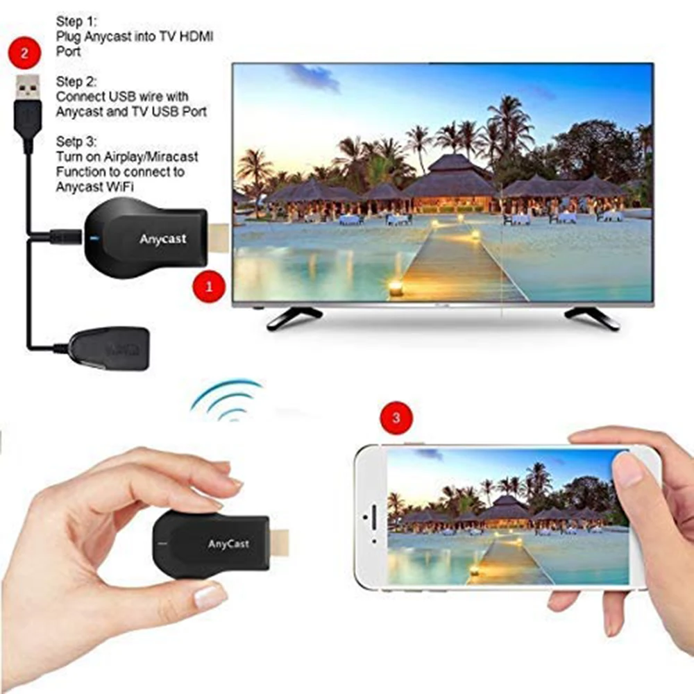 Мини HDMI беспроводной ключ 1080P Wifi tv Stick Miracast Dongle ТВ тюнер Android Mirror Box медиа стример адаптер рождественский подарок