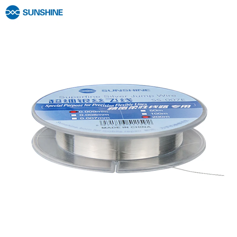 SUNSHINE SS-007E 0.007mm 0.009mm Flying Line Jump Wire For Mobile Phone CPU Fingerprint Touch Dedicated Repair Flying Line flux paste