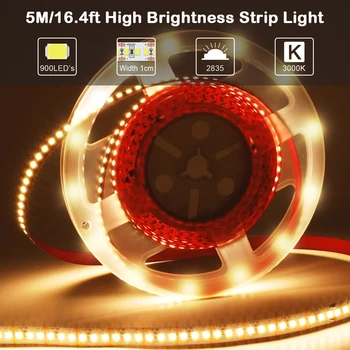 

LED Light Strip Light Kit 900 light 2835 light strip / 5M 12V not-waterproof warm white / white Sewing Light Working Lights