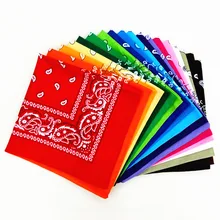 Moda poliéster bandana lenço quadrado para mulheres homens bandana headwear dupla face cabeça envoltório moda acessórios para o cabelo