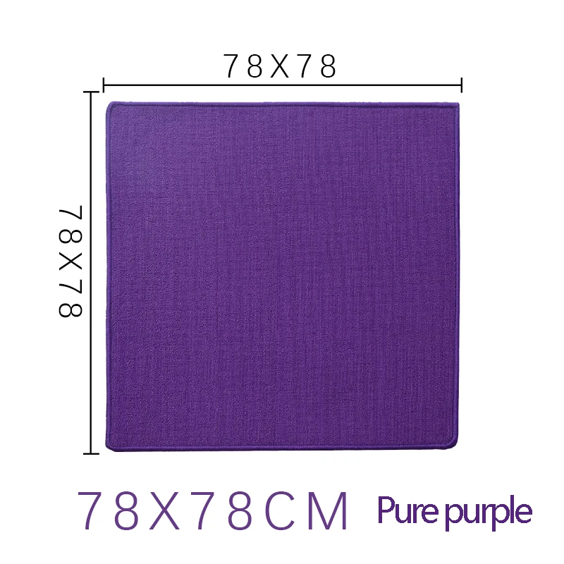 Pure purple 78X78cm 78X78 см маджонг игра мягкая тишина Противоскользящий коврик маджонг мАч-джонг Настольный коврик ковер 5 цветов Высокое качество латексные материалы - Цвет: Pure purple 78X78cm