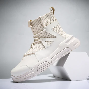 

New High Top Men Casual Shoes Men Brand Sneakers Men Breathable Mans Footwear Men Shock Shoes Walking Male Flats Chaussure Homme