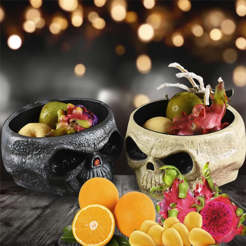 Горячая ваза для сладостей Призрак рука фруктовая пластина Контролируемая индукция череп выращивание украшения для Хэллоуин-вечеринки