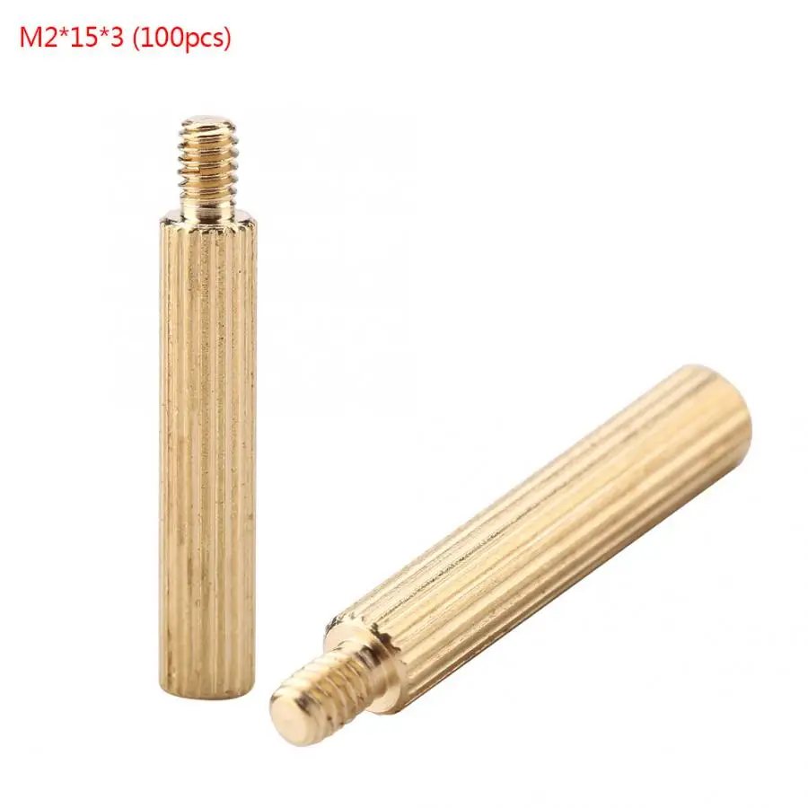 100Pcs Computer Case M2 Single Male Female Brass Standoff Fastener