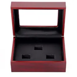 3 отверстия Деревянный Дисплей коробка держатель для чемпионата кольцо мяч вентиляторы кольца коробки коллекция Органайзер boite bague