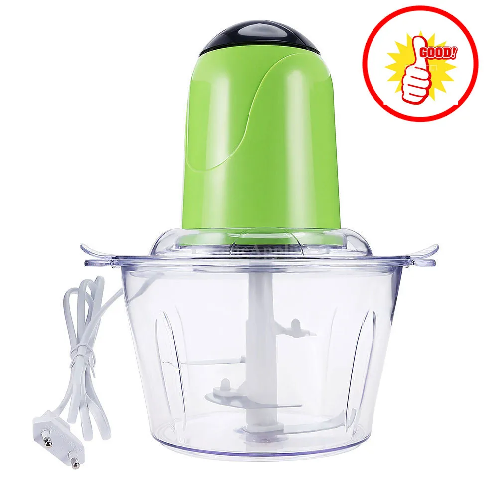 Economici 2L Elettrico Chopper Potente Tritacarne In Acciaio Inox Per Uso Domestico Multifunzionale Robot da Cucina a base di Carne Frullatore Da Cucina XJ30