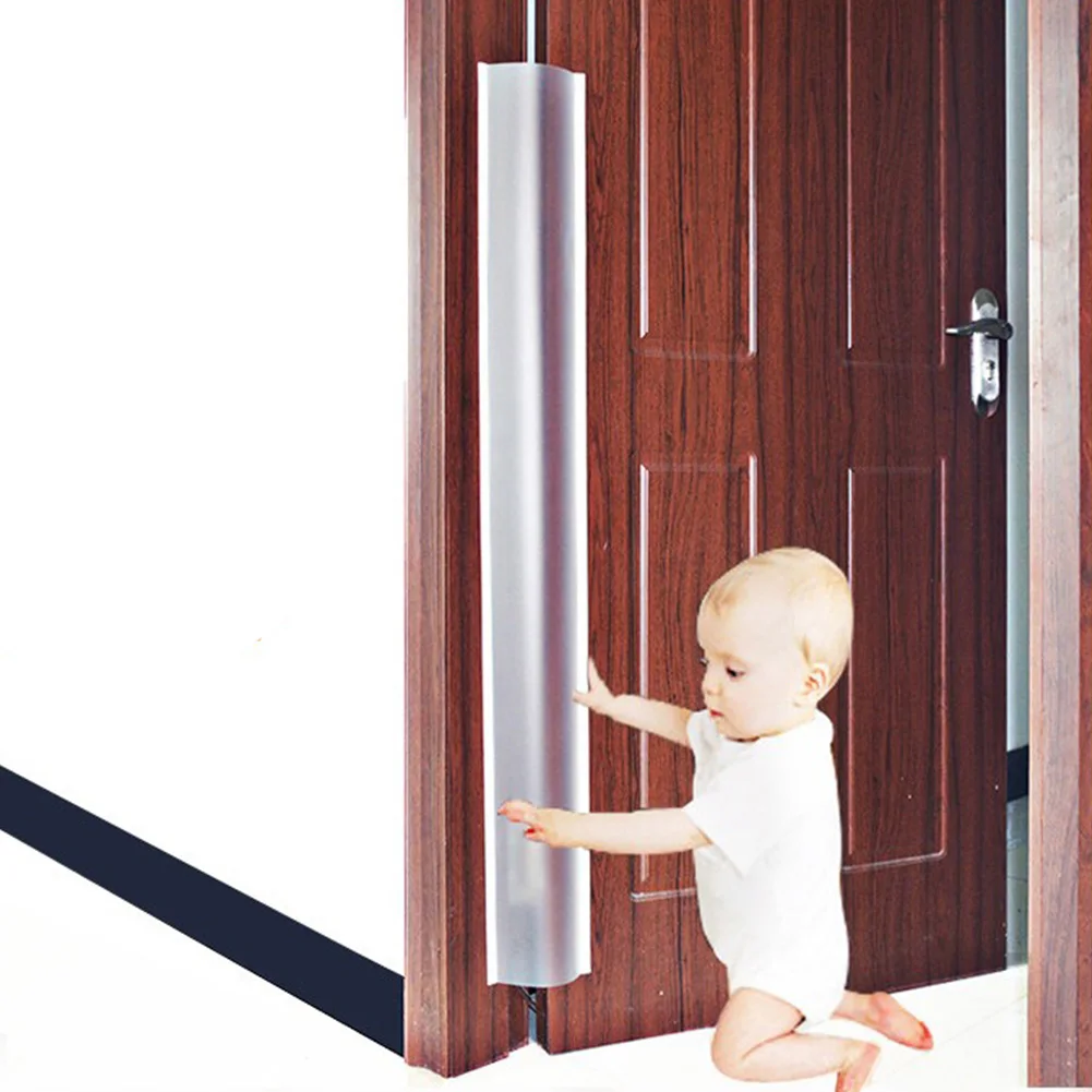 Полупрозрачная дверная защита для пальцев, защита от прижима для дома, детского сада, защитная полоса для передней и задней панели, бесшовная Двусторонняя паста