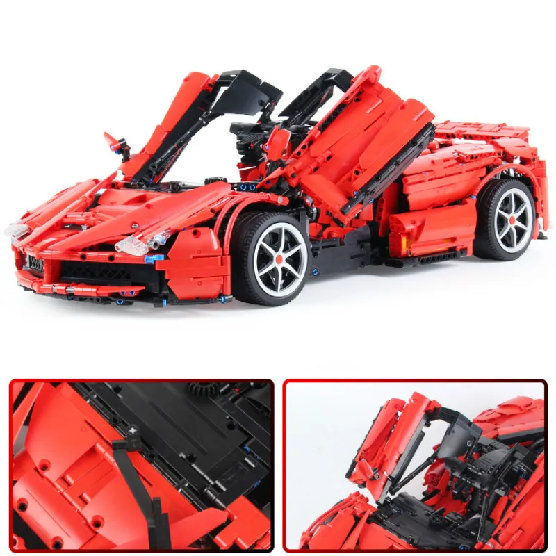 

XQ1002 Red Racing Sports Car Motor Power Function Technical Building Blocks Bricks Kids Gift Toy