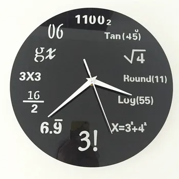 

Creative Math Formula Wall Clock Notations Mathematics Chalkboard Mirror Acrylic Clocks Child Teachers Gifts For Classroom Decor