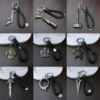 

World of Warcraft Keychain Tribal Alliance Hero Metal Weapon Dwarf Schoolbag Keychains Pendant Jewelry Creative Men's Gadgets