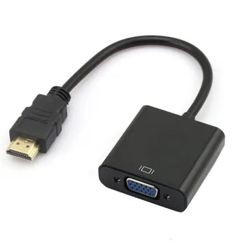 

HDMI to VGA cable Male To Famale Converter for PS4 1080P HDMI-VGA Adapter With Video Audio Cable Jack HDMI VGA For PC TV Box