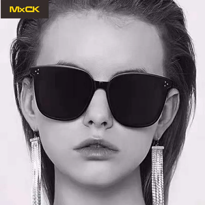 

MxCK Brand Fashion Big Box Sunglasses Women Brand Cat eye Frame Mirror Lens Sexy feminino Sun Glasses