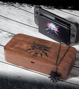 

Nintend Switch NS Console Box Portable High Capacity Walnut Storage Case For Nintendos Switch Wooden Protective Storage Case Box