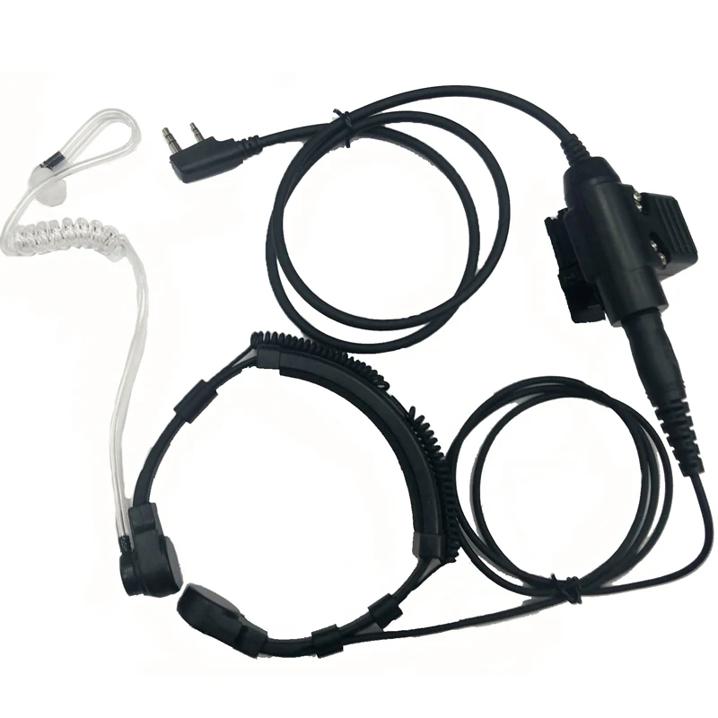 Walkie Talkie Throat Mic, Heavy Duty Microphone, U94 PTT, Neck Radio, Nato Tactical Headset for Baofeng, Kenwood UV-5R TYT