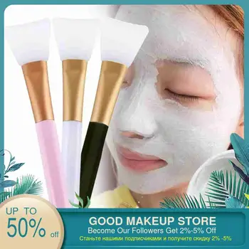 

1pcs Silicone Soft Mask Mud Brush Mask Applicator Hairless Brush with Plastic Handle Makeup Brushes Tools Cosmetic Tool