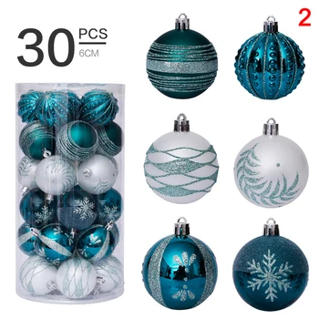 

Shatterproof Christmas Ornament Painted Ball Set Baubles Xmas Tree Hanging Decoration Pendant for Home Wedding Supplies