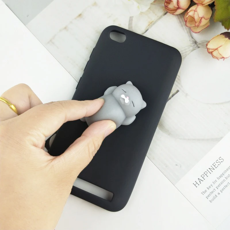 Мягкие объемные элементы игрушки чехол с милым котом для Xiaomi Redmi 3S 4X 4A 5A 5 Plus 6A Hongmi