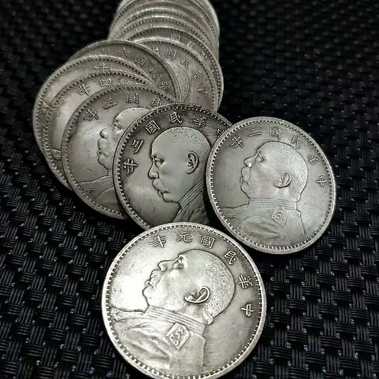 16 шт древние монеты антикварные серебряные доллар серебряные монеты Yuan Datou