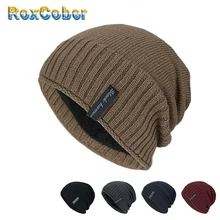 Зимние теплые вязаные шапки Skullies Beanies, головные уборы для мужчин и женщин, шерстяной шарф, шапки Gorros, Мужская теплая однотонная шапка, шапка-бомбер
