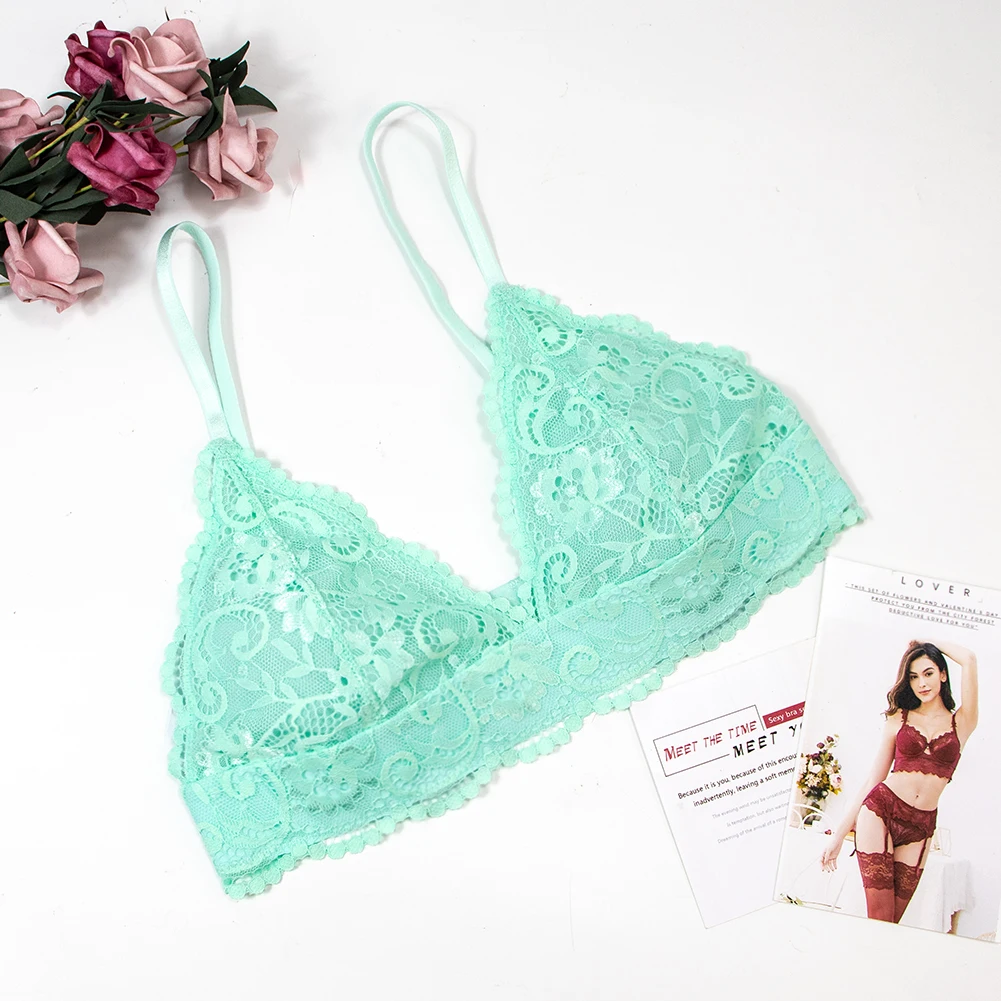 best strapless bra Varsbaby French Style Comfortable Underwear Girl Lace Thin Cup  Sexy Soft Bra  3pcs/Lot lace bralette