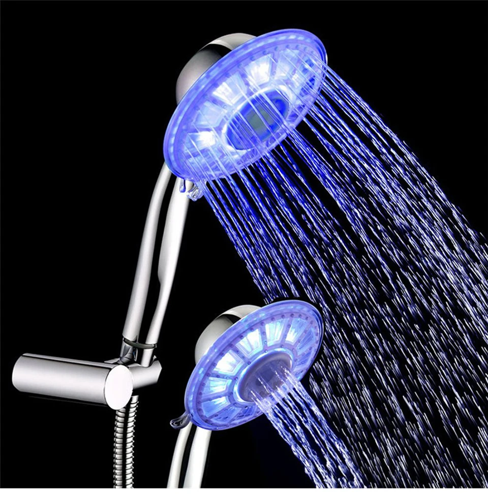 Верхний распылитель дождя светодиодный светильник высокого давления Регулируемая чистая насадка для душа для ванной водосберегающая
