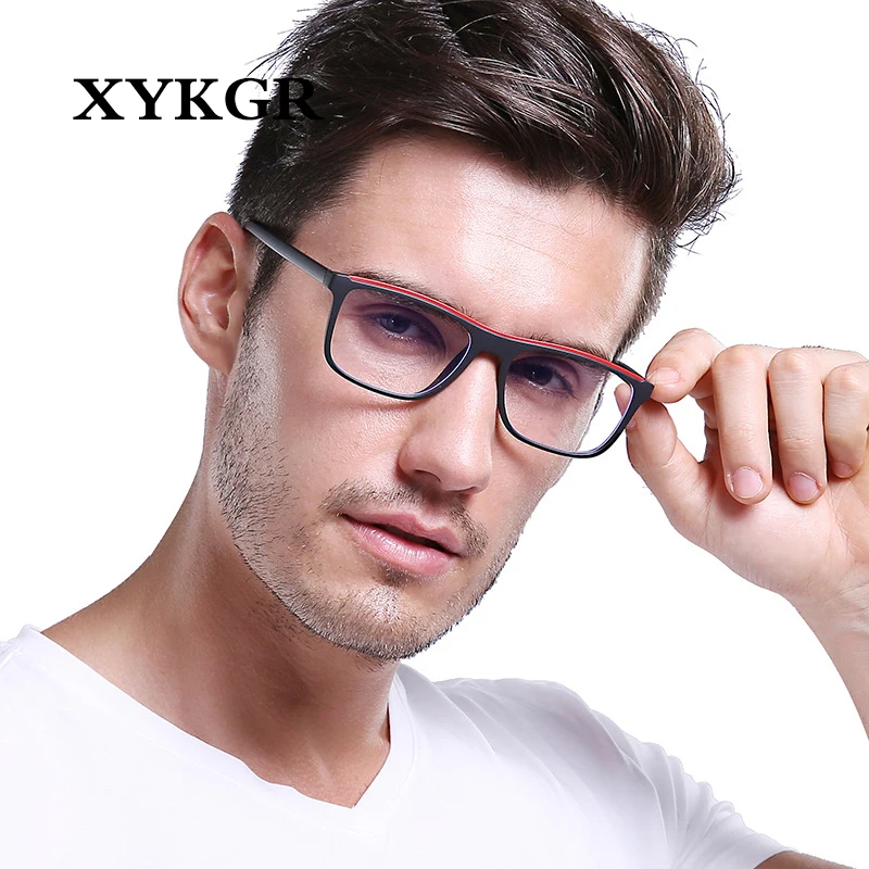 XYKGR Новая мода высокого качества TR90 очки мужские анти-синие плоские зеркальные мужские трендовые классические оптические оправа для Компьютерных Очков