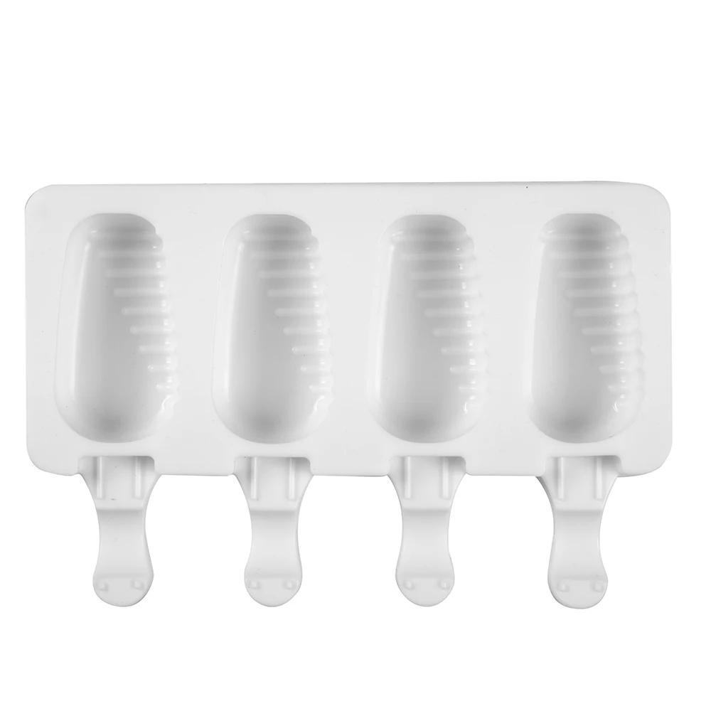4 Cell small Size Silicone Ice Cream Mold Popsicle Molds DIY Homemade Dessert Freezer Fruit Juice Ice Pop Maker Mould