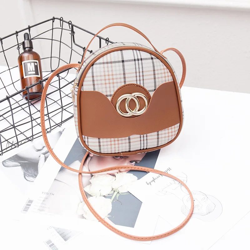 

Women's Cool Matching Color Shuanghuan Phone Bag 2019 Winter Korean-style New Products Shoulder Change Pattern Bag