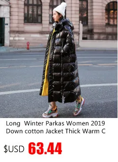 Зимняя модная женская пуховая куртка ветрозащитная Глянцевая теплая парка длинное толстое пальто Женская Толстая Уличная верхняя одежда с длинным рукавом YRF55