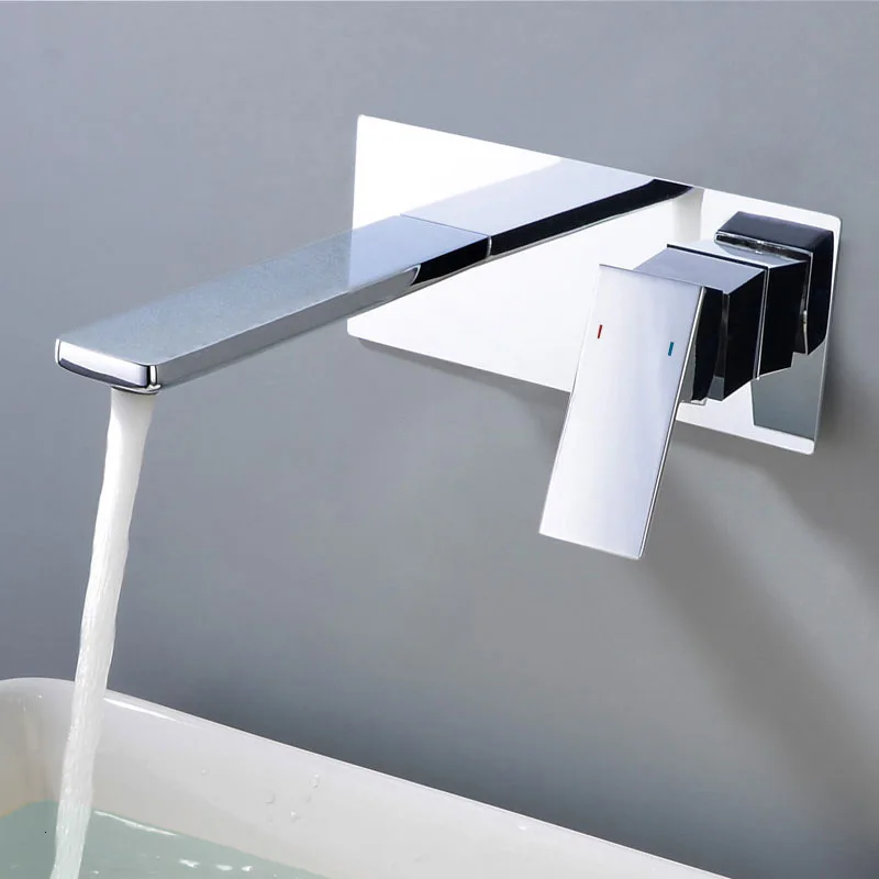 

Chrome Color Full Copper Dark Water Tap Hotel B & B Villa Water Tap Hidden Embedded Box Faucet Suit Am1008