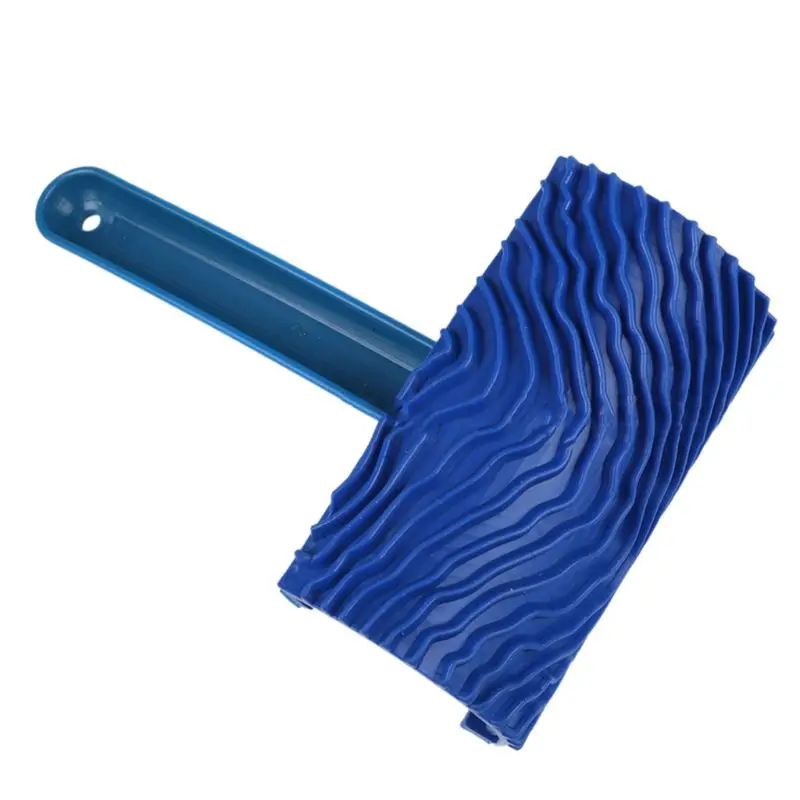 Multifunctional Wood Grain Wall Decorative Paint Roller Brush Blue Handle Tool | Инструменты