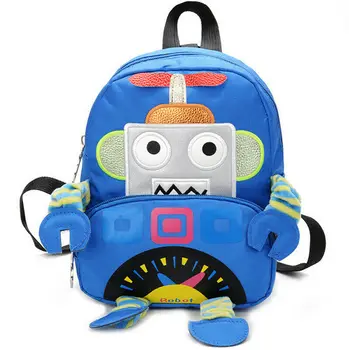 

New Arrival Cute Cartoon Robot School Bag Backpack Large Capacity For Boys Girls Kids Children Gifts Adorable Schoolbag