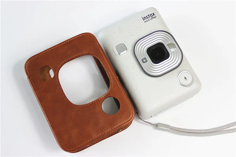 Чехол из искусственной кожи для камеры Fuji Instax Mini LiPlay фотография Поляроида чехол с плечевым ремнем