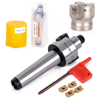 

Big deal 1Pc MT3-FMB-Shank 50mm Face End Mill CNC Milling Cutter + 4Pcs APMT1604 Inserts with Wrench and Box for Plate Cutting P