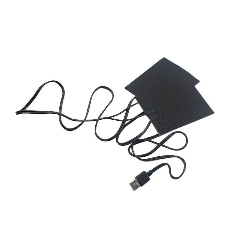 USB Заряженная одежда грелки углеродное волокно Электрический Регулируемый температурный нагреватель тепловой одежды пояс нагревательная пластина