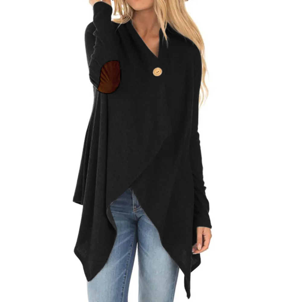 

female coat button spliced single button casual asymmetric length woman coat 2020 hot sale autumn and winter 2020
