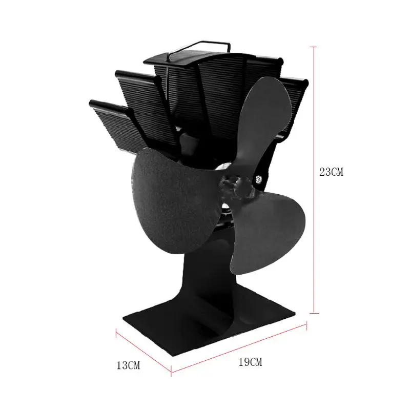 Fireplace Stove Top Fan 3 Blades Efficient Heat Distribution for Large Room G99A