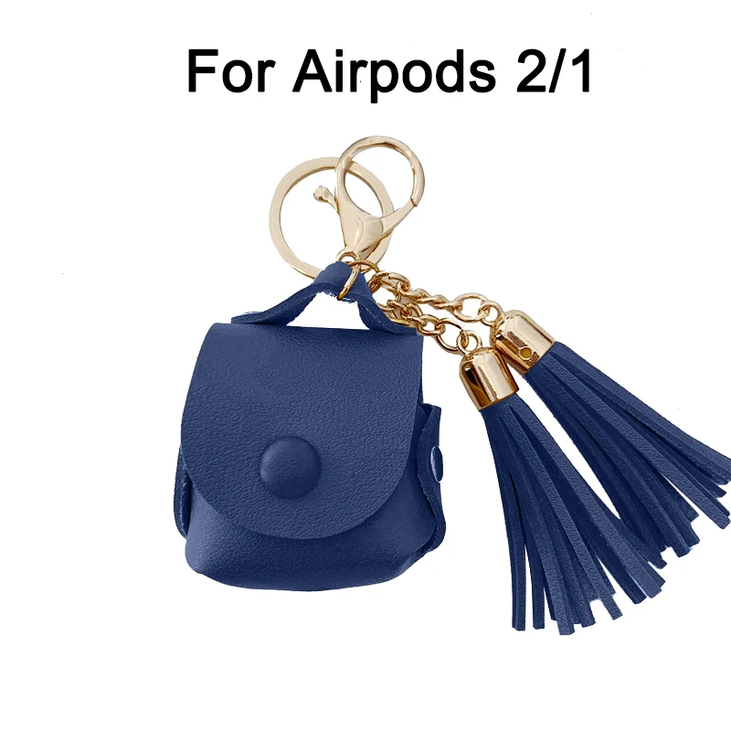 Кожаный чехол для Apple Airpods Pro 3, брелок для наушников, чехол для AirPods 3 2 1, чехол для зарядки s Box, защитная сумка, аксессуары