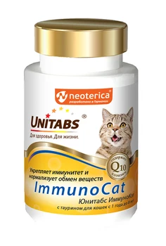 

EcoProm UNITABS IMMUNOCAT vitamin-mineral complex for adult cats with Q10 and taurine Ekoprom