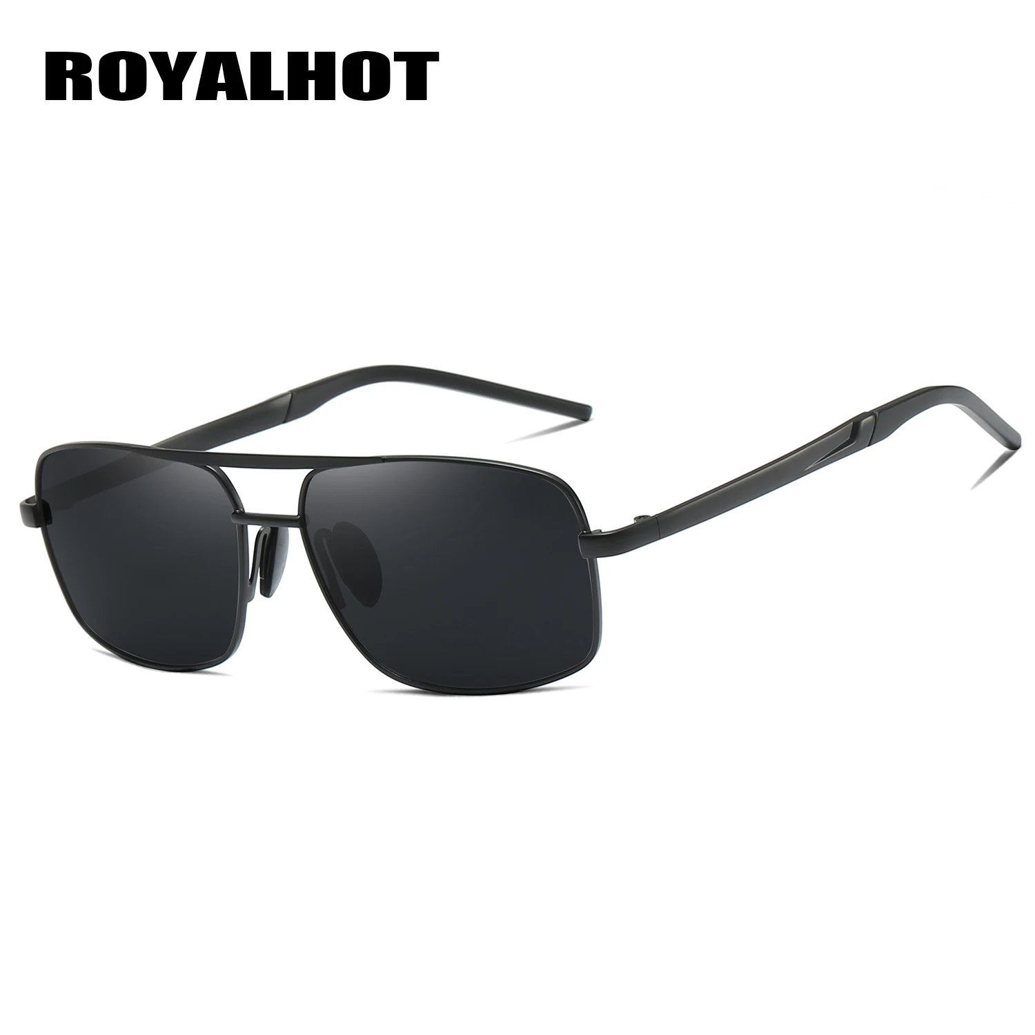 RoyalHot, мужские, женские, поляризационные солнцезащитные очки, Овальные, Rectang, уютная оправа, солнцезащитные очки, для вождения, очки, Oculos masculino, мужские, 900167 - Цвет линз: Black Grey