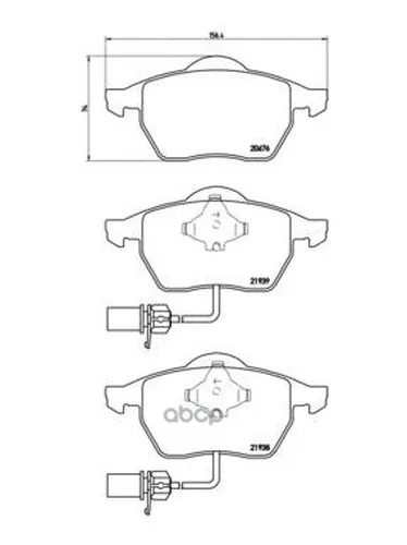 Колодки Тормозные Audi A4/A6/Volkswagen Passat 97 Передние Brembo P85037 Brembo арт. P85037