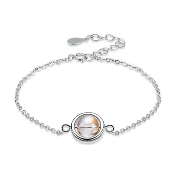

LEKANI Crystals From SWAROVSKI 925 Sterling Silver Ball Charm Bracelet Bangles Beads Accessories For Women Fine Jewelry