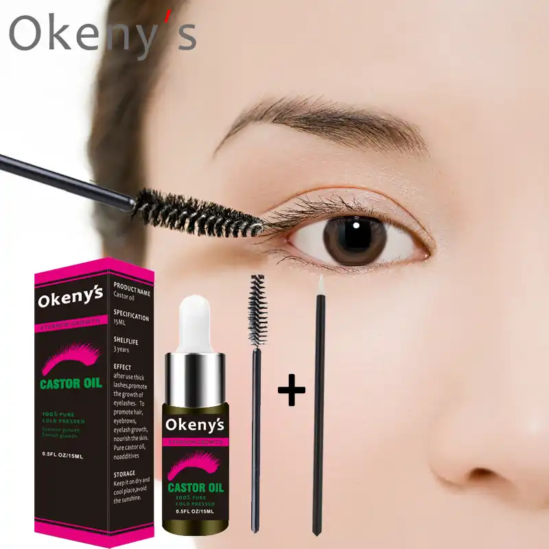 Okeny S 15ml Hair Essential Oil Natural Castor Oil Eyelashes Liquid Eyebrow Growth Prevent Skin Aging Castor Organic Serum Aliexpress
